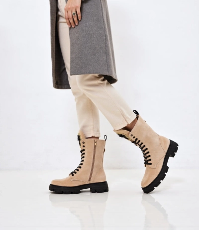 Royalfashion Eco-suede women's worker boots Moxox