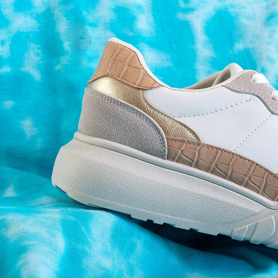 Aurika beige women's sports shoes - Footwear