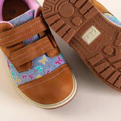 Brown and blue girls' shoes by Florisa - Footwear
