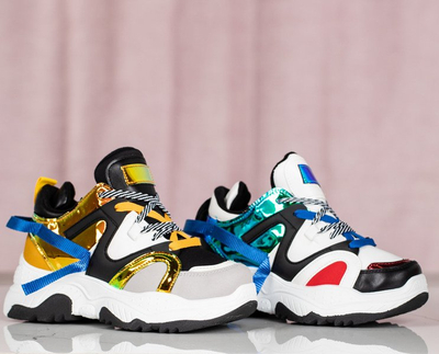 Sports ugly shoes with Viridiana holographic inserts - Footwear