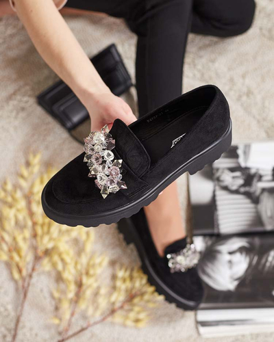 Royalfashion Sieviešu mokasīni ar rotājumu Leyla