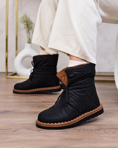Royalfashion Women's slip-on snow boots in black Nevonsis