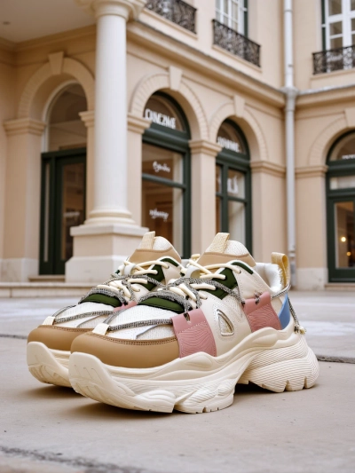 Royalfashion Women's sneakers on a thicker sole Reterri