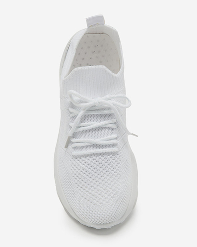 Erina women's white fabric sports shoes - Footwear