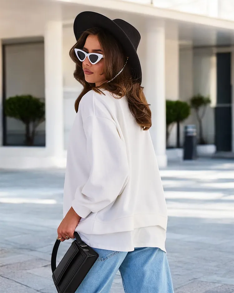 Royalfashion Sieviešu kokvilnas plānais džemperis