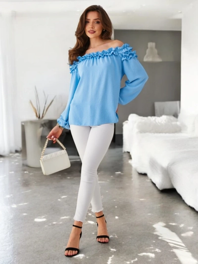 Royalfashion Women's blouse a la Spanish with frills