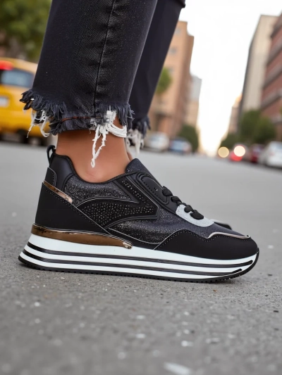 Royalfashion Women's sneakers with glitter Borovis