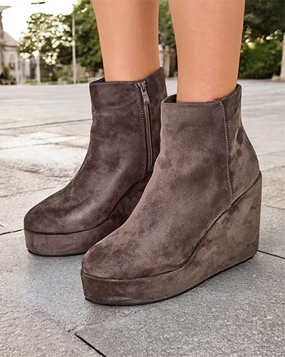 Royalfashion Women's wedge boots Sieffa