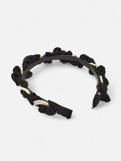 Royalfashion Headband with Ruching and Pearls