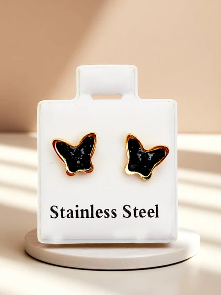 Royalfashion Women's earrings with zirconia Butterflies