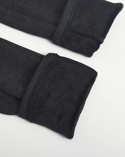 Women's black leggings with insulation - Clothing