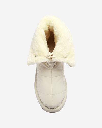 Bēšas krāsas sieviešu apavi a'la sniega zābaki Amirfu- Footwear