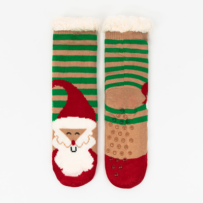 Women's socks with a Christmas pattern - Underwear