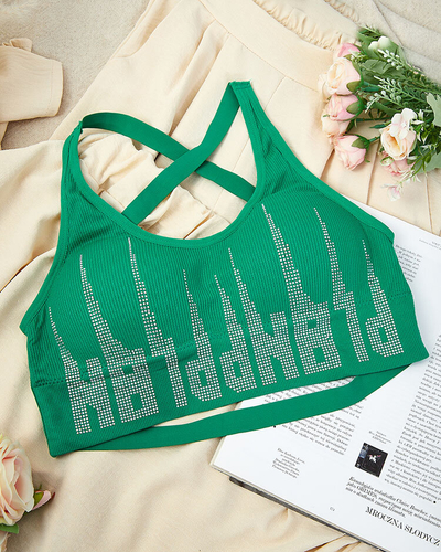 Royalfashion Женский спортивный бюстгальтер с цирконами