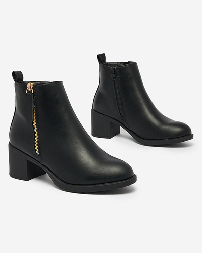 Royalfashion Melni sieviešu zemie stiletto zābaki no ādas Rejerry