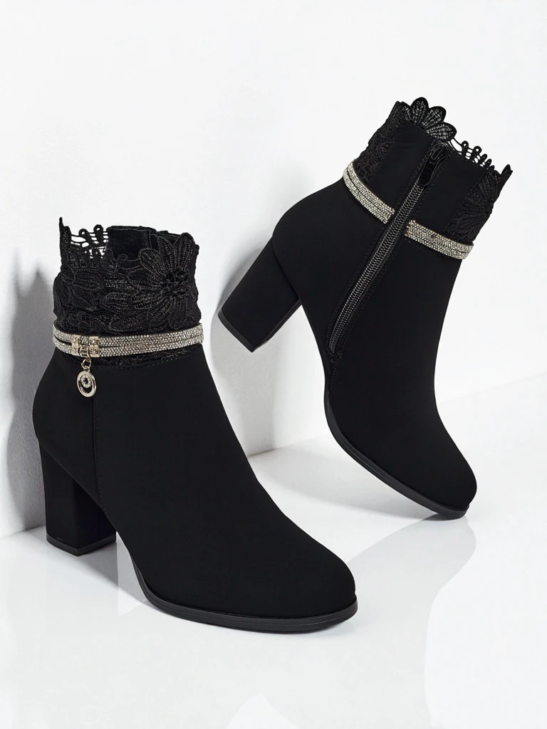 Flora Black Elegant Ankle Boots for Every Occasion