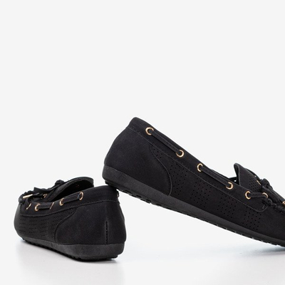 Black loafers with Orisa bow - Footwear