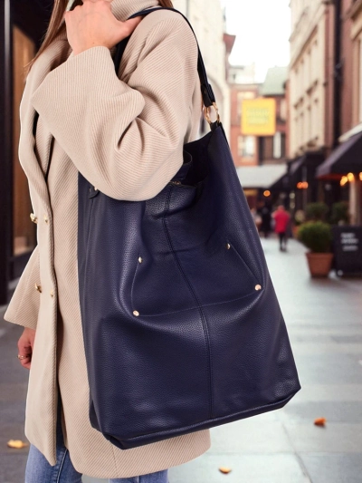 Augsta sieviešu shopper soma, 2 daļu, izgatavota no eko ādas, Hollow Grace