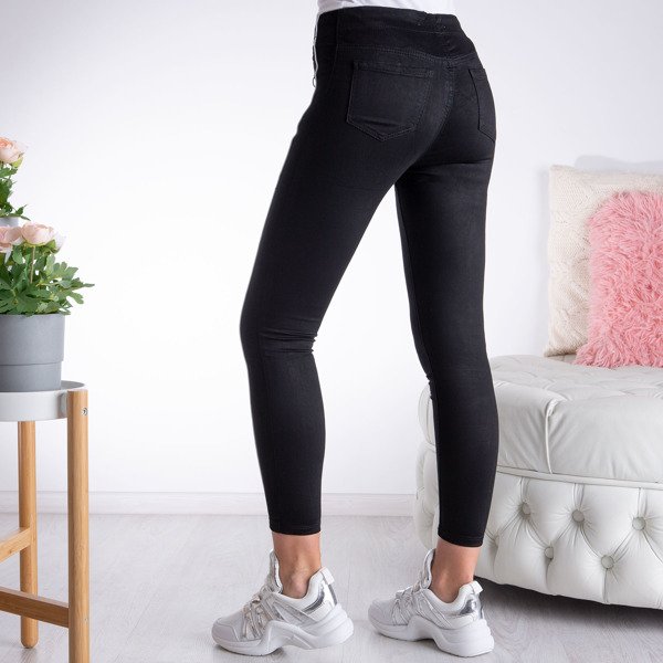 Black pants with white piping - Pants 1