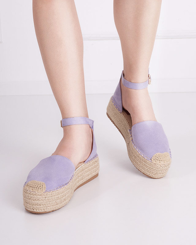 OUTLET Violetas sieviešu sandales a'la espadrilles uz Olikar platformas - Apavi