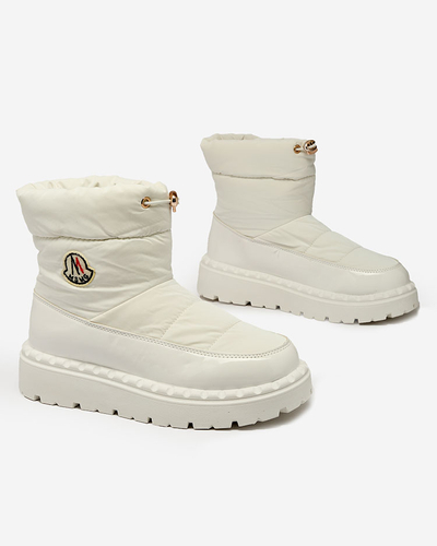 Royalfashion Sieviešu iešļūcamie sniega zābaki baltā krāsā Ireda