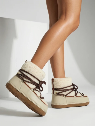 Lavliški ženski škornji za snijeg s ovčjom kožom Uvella