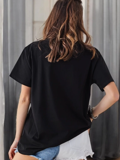 Royalfashion Women's Cotton Casual T-shirt with V-neck