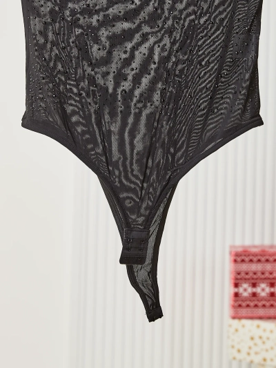 Royalfashion Melnā sieviešu apģērba toni ar cirkonijiem