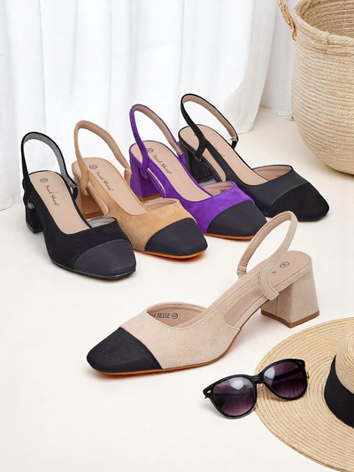 Royalfashion Sieviešu kurpes ar zemu papēdi ar dekoratīvu purngalu Eleganzo