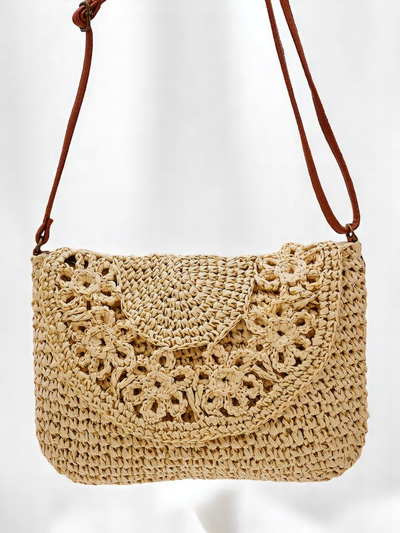 Royal Fashion Small Straw Women's Sunny Stripes Mini Handbag