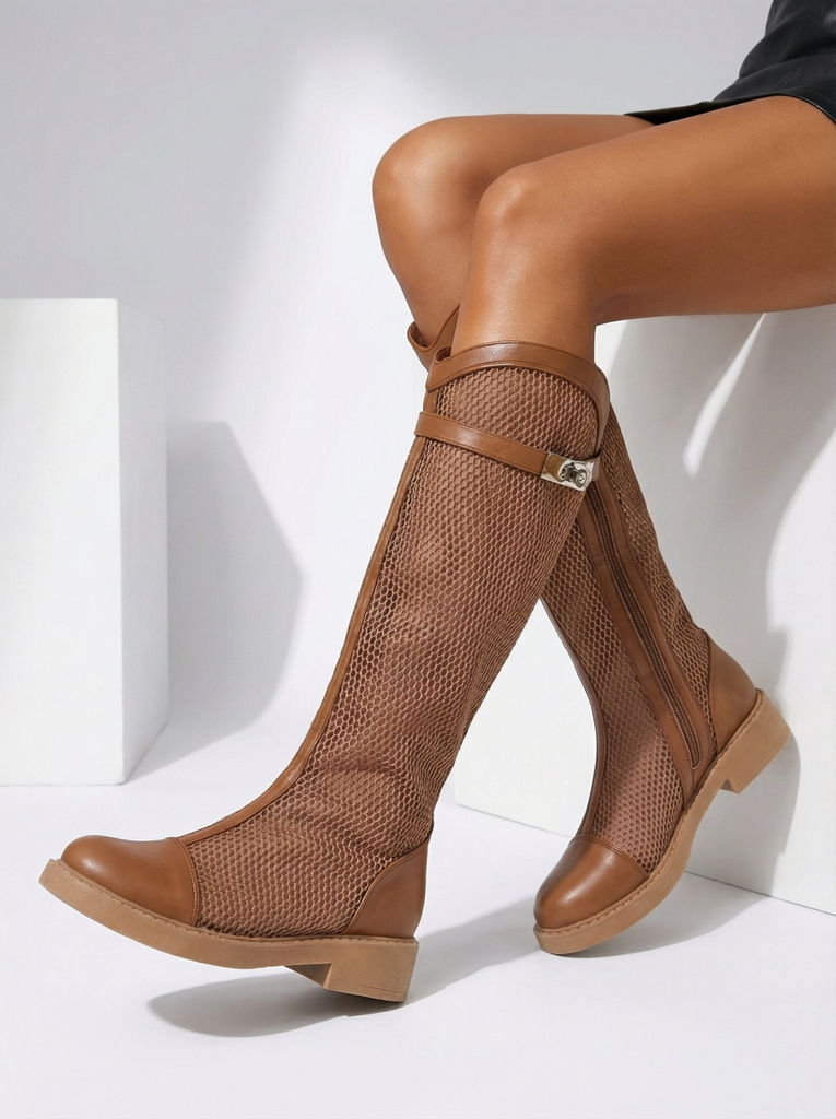 Royalfashion Augstas caurspīdīgas sieviešu potītes kurpes Ovittole