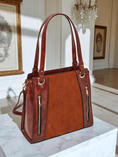 Women's shopper bag eco leather Silent Raven