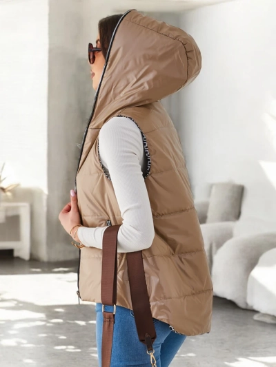 Royalfashion Длинный стеганый женский жилет