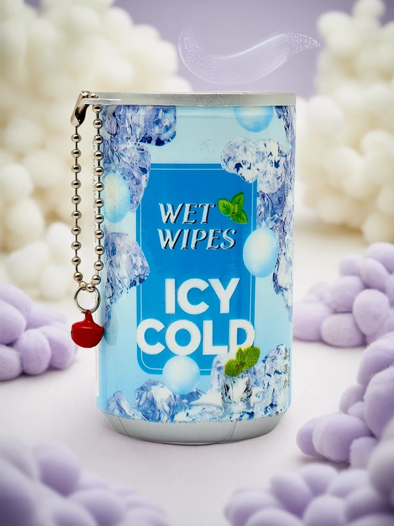 Moisturizing wipes in a decorative package ICY COLD 30 pcs