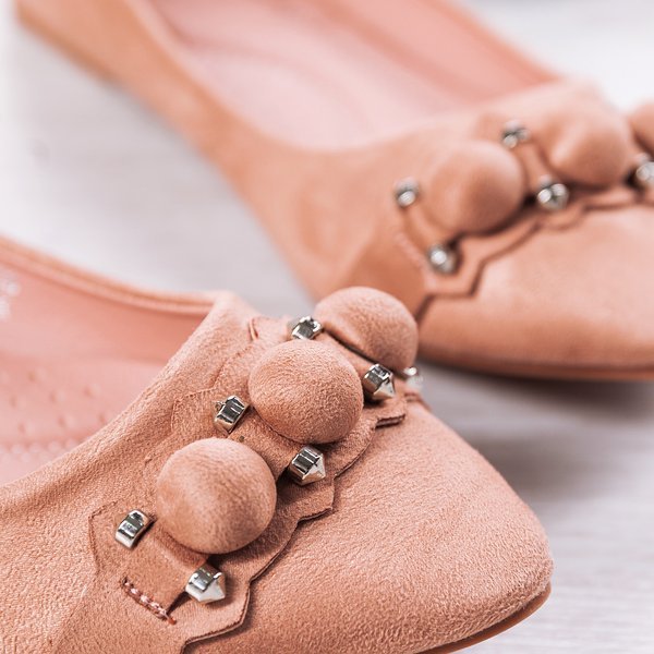 Dark pink ballerinas with Aya decorations - Footwear 1