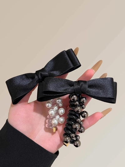 Royalfashion Резинка-спираль для волос с бантом Spirabella