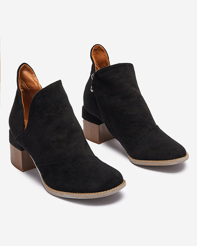 Black women's insulated boots on a brown Karela post - Footwear
