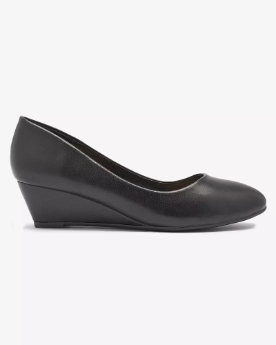 Classic women's eco-leather pumps in black color Jiwita - Footwear