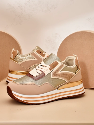 Royalfashion Sieviešu sneakers ar mirdzumu Borovis