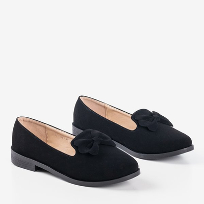 Black loafers with Flavisa bow - Footwear 1