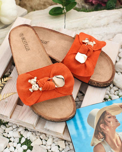 Royalfashion Women's Simio bow flip-flops