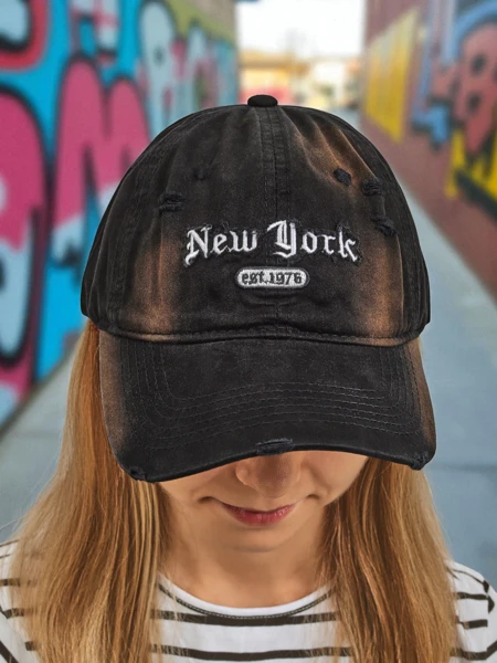 Royalfashion Kepük labükön Daszkiem New York 1976 labükön przetarciami