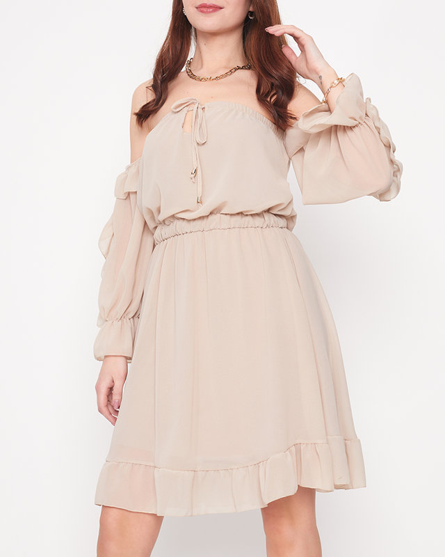 Beige women's Spanish dress- Clothing