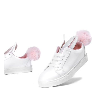 Prenoea white sneakers with ears and pompom - Footwear