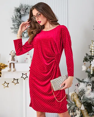 Royalfashion Women's dress with ruching