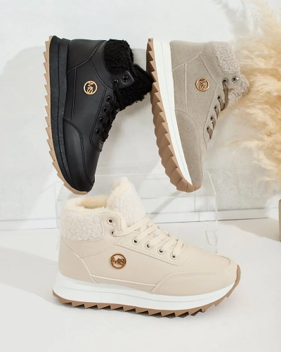 Royalfashion Women's Frozit Faux Fur Warmed Sneakers