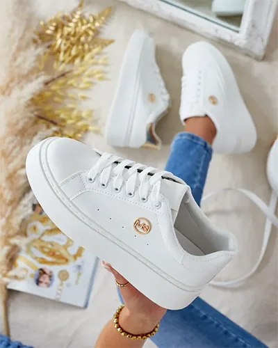 Royalfashion Women's platform sports sneakers Calomie