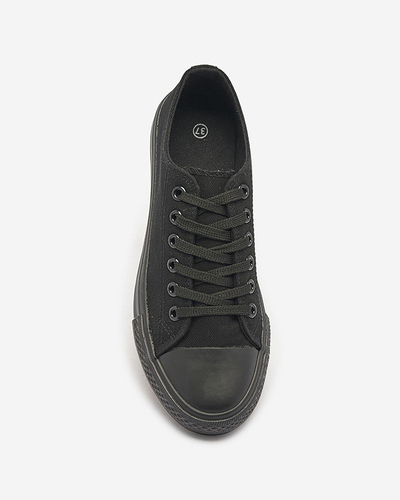 Black women's classic lace-up sneakers Ogisa - Footwear
