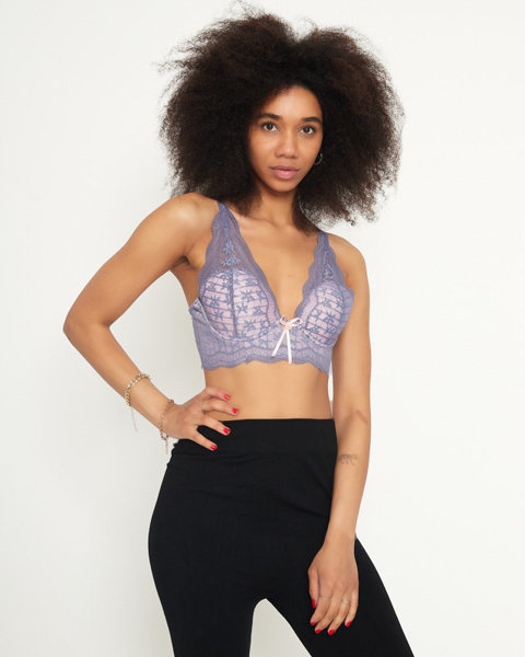 Rozā sieviešu krūšturis ar purpursarkanām mežģīnēm - Apakšveļa