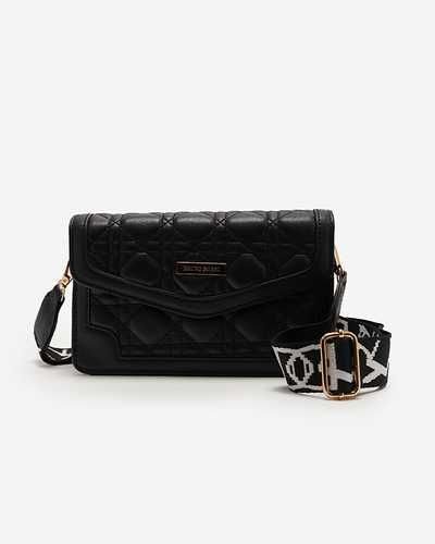 Black small women's quilted handbag - Accessories